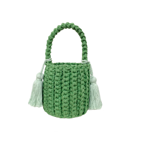 AMALFI BUCKET BAG MINI, CROSSBODY LIME GREEN