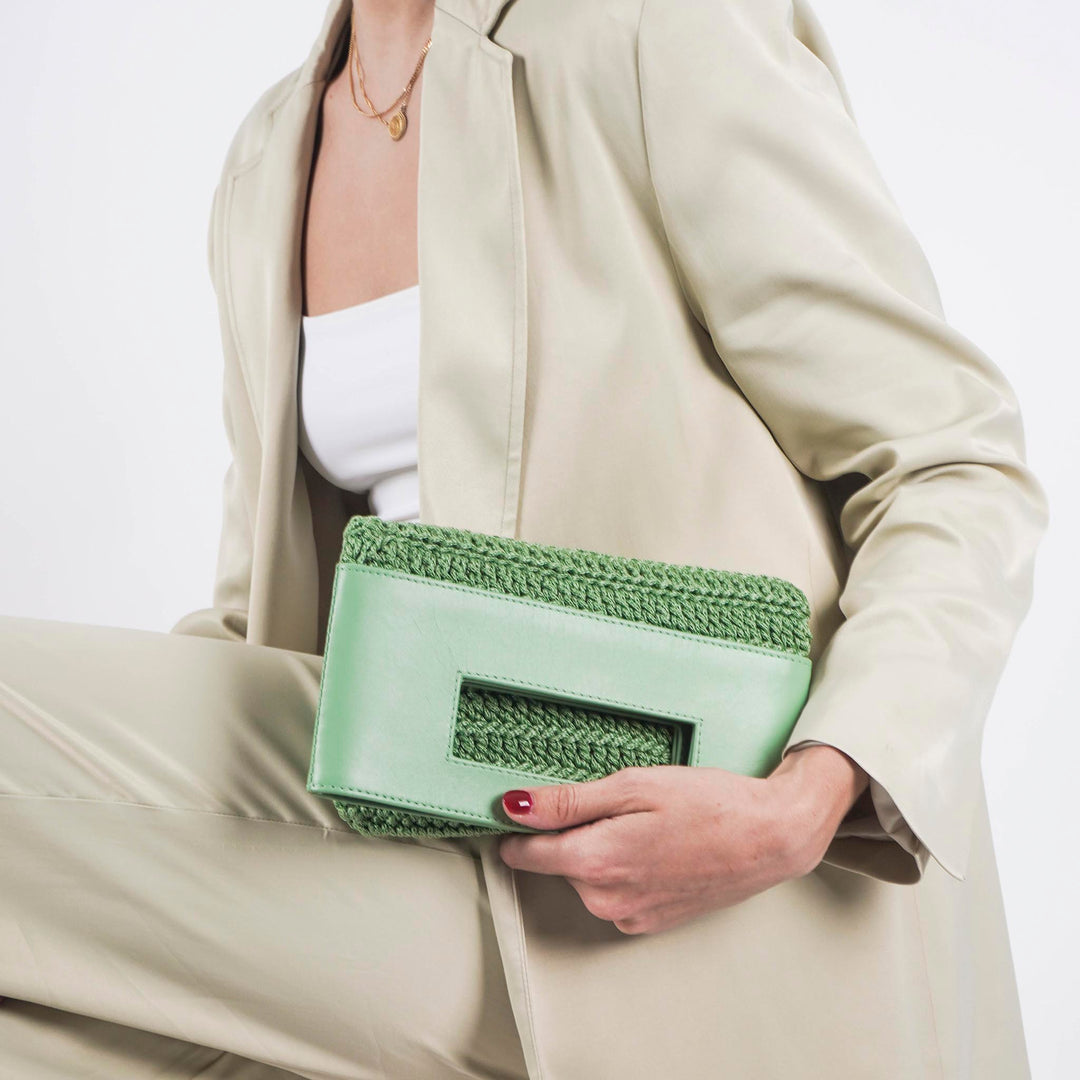 AURORA MINI FOLDOVER CLUTCH SAGE