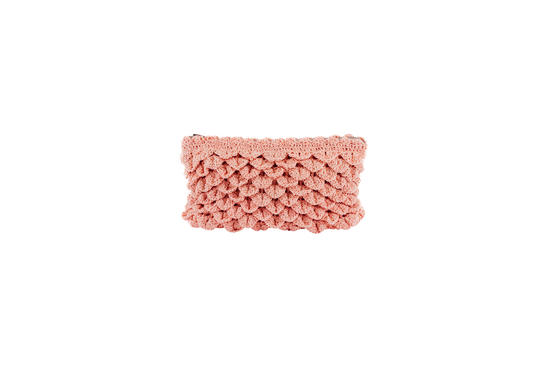 CARTERA CROCHET PEZ ROSA