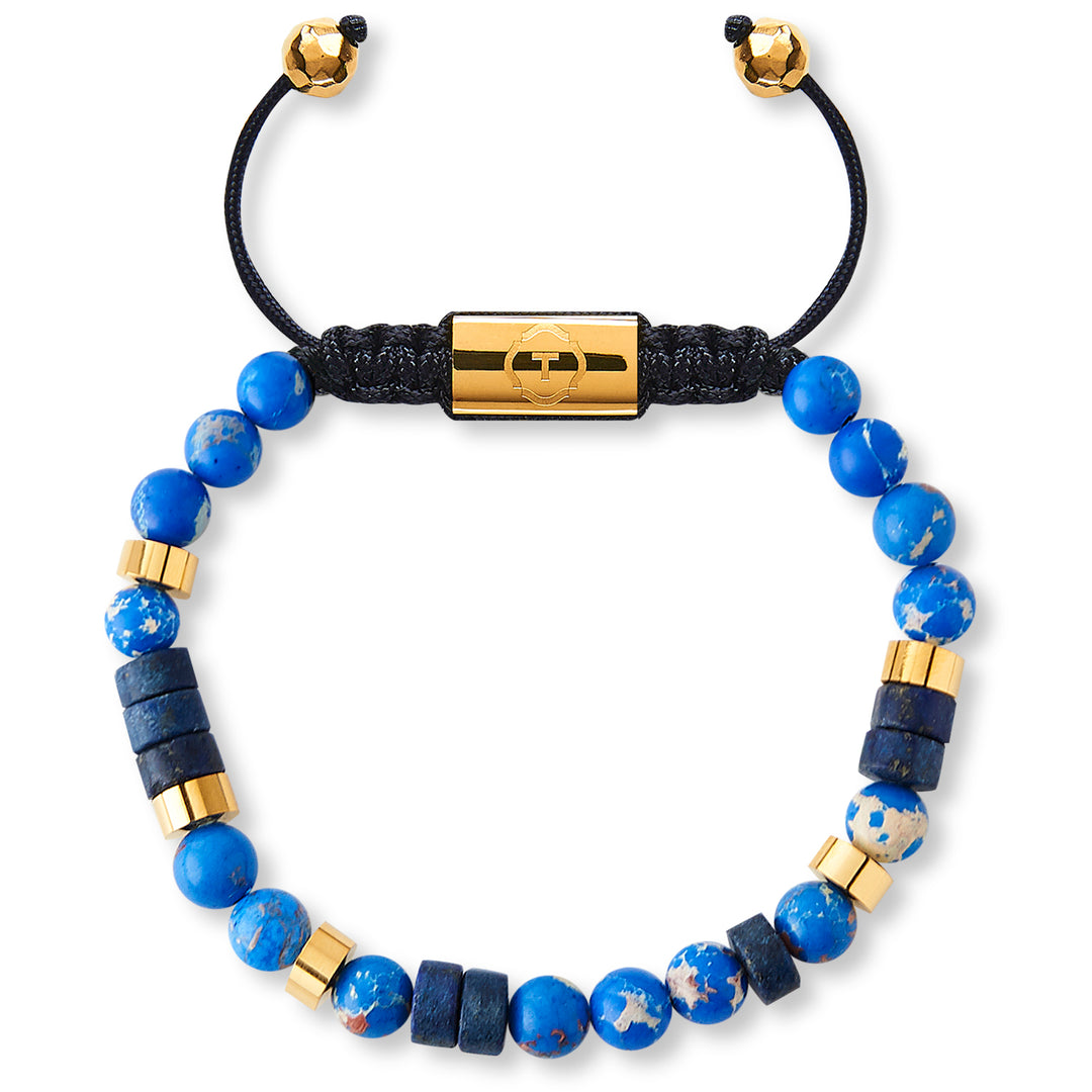 LAPIS LAZULI CON HEISHI CHAPA 18KT