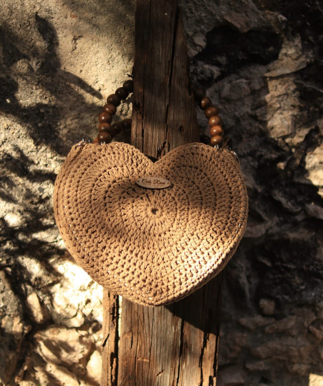 BOLSO VALENTINA CORAZON TEJIDO CROCHET