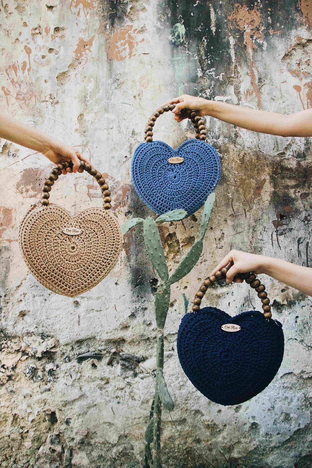 BOLSO VALENTINA CORAZON TEJIDO CROCHET