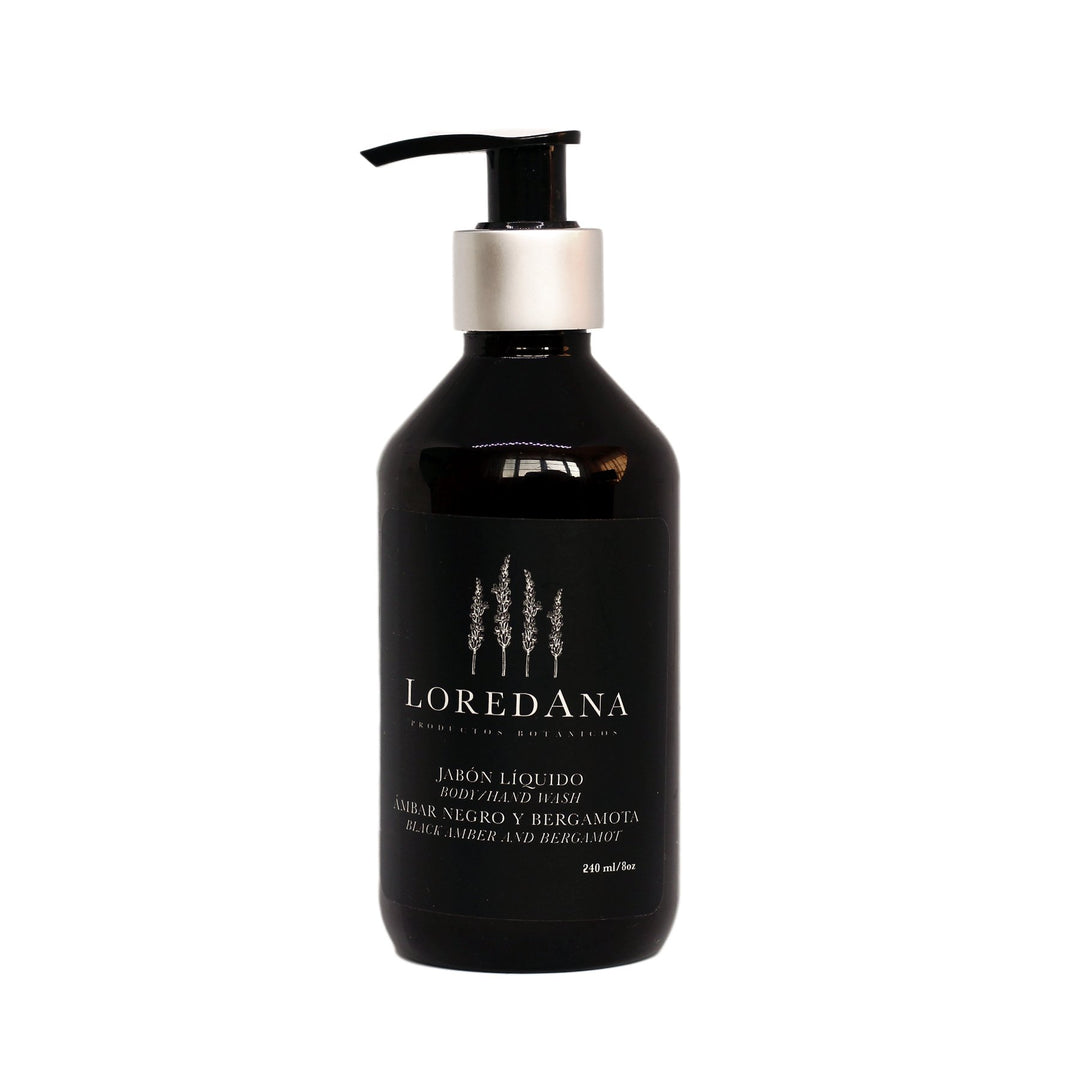 JABON LIQUIDO AMBAR NEGRO Y BERGAMOTA (HOMBRE) LOREDANA