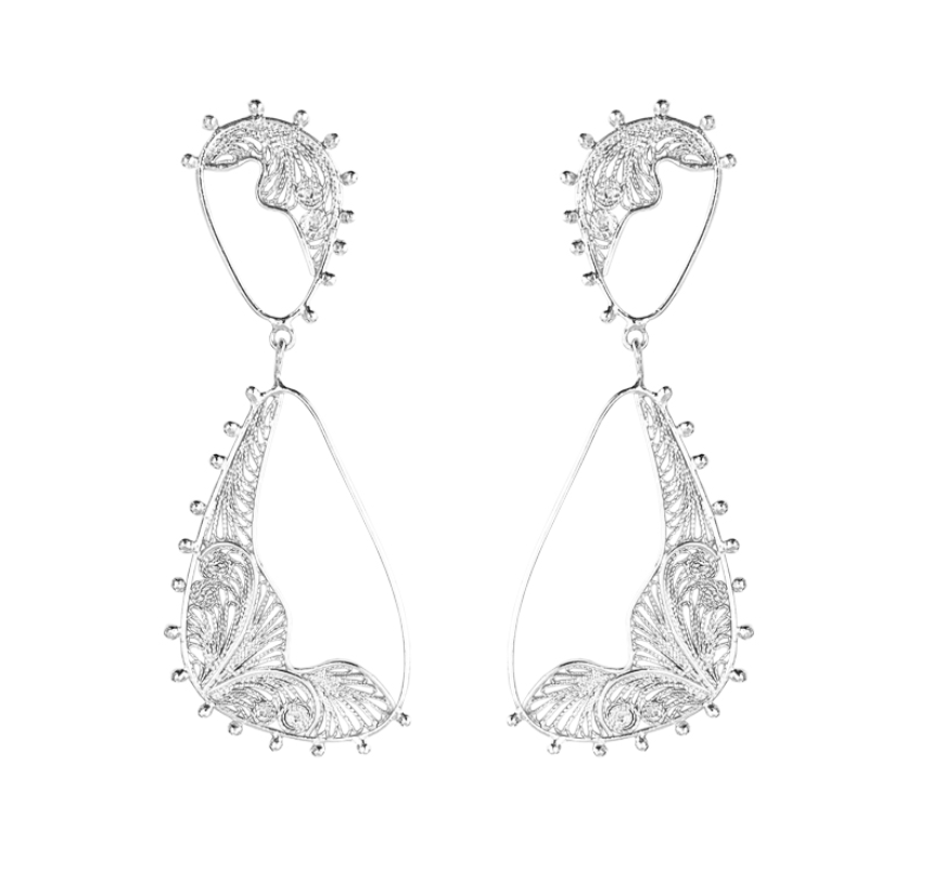 ARETES PANDORA MELTING PLATA